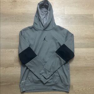 Nike Air Jordan Gray and Black Men's Hoodie 0154